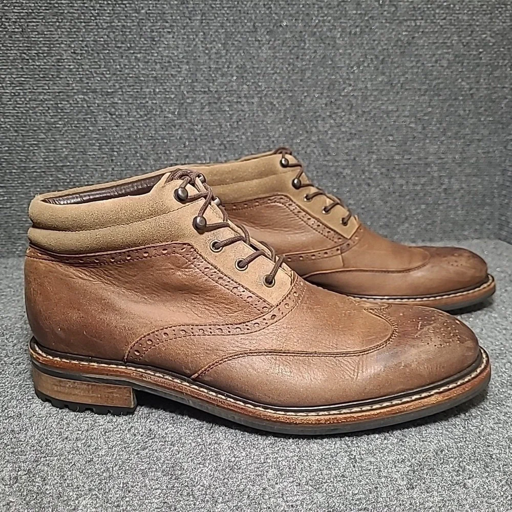 Wolverine 1000 Mile Brown Wingtip Boots Men's Size 10.5 D - Picture 3 of 16